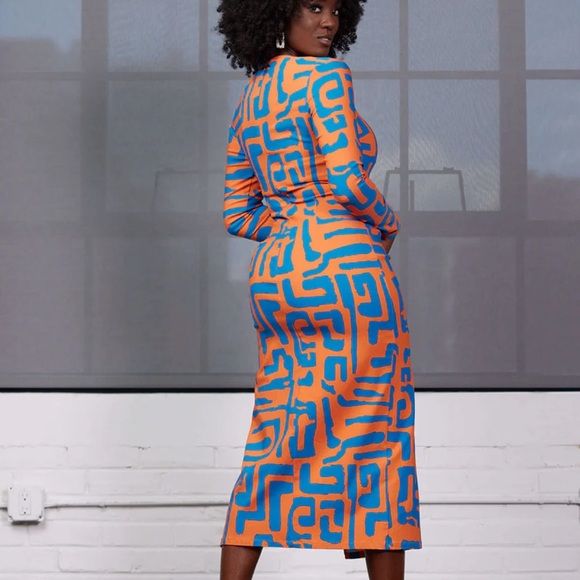 D’Iyanu Chidima African Print Stretch Midi Dress - Picture 2 of 8